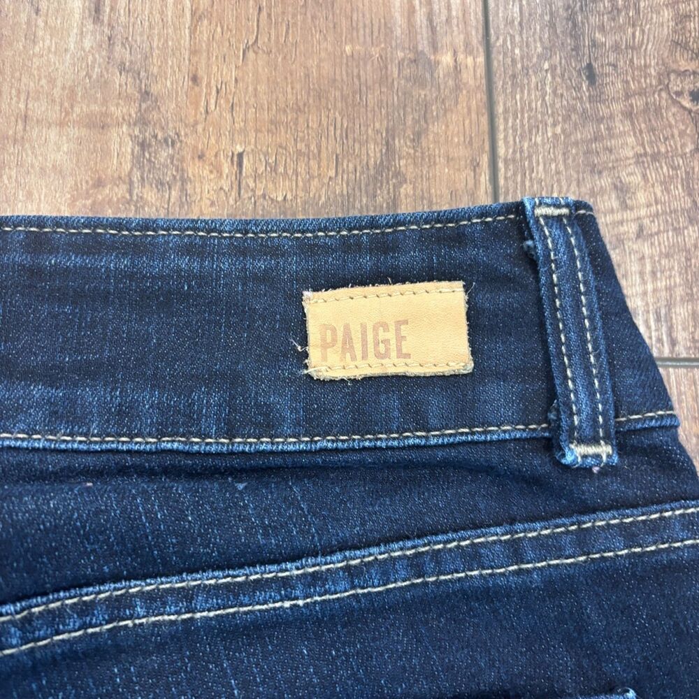 PAIGE Hidden Hills Dark Wash Boot Cut Jeans Size 27 - 0196055-541 Mid Rise USA - Picture 9 of 13